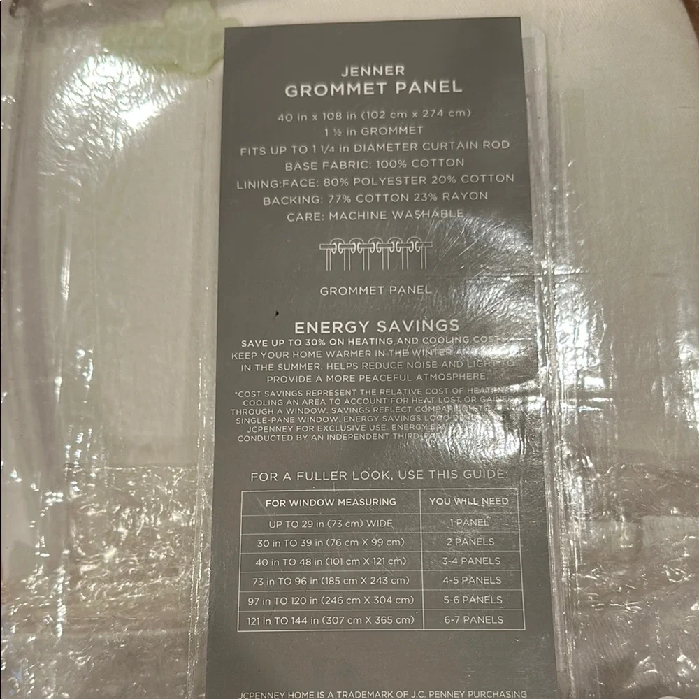 JCPenney White Grommet Curtains